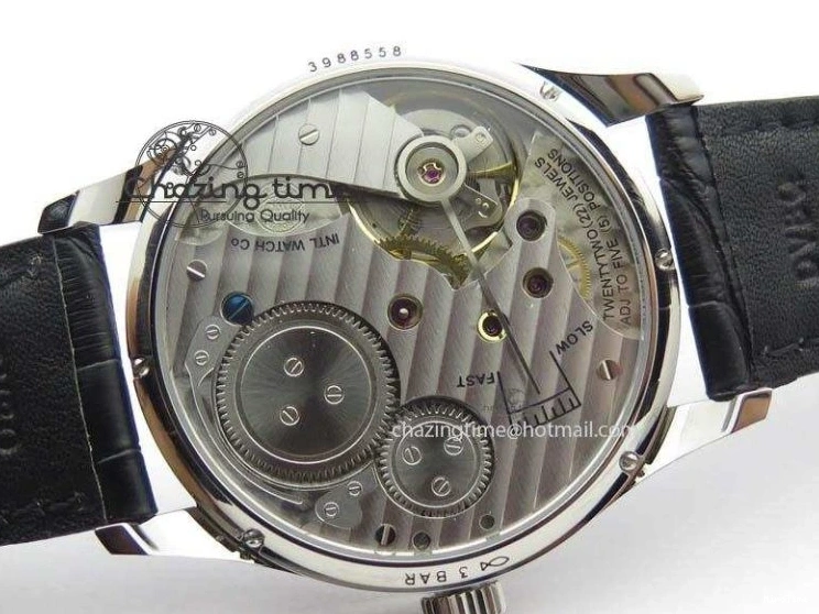MIROTIME 1223 Effortless Portuguese IW544404 SS White Dial On Black Leather Strap A 7257